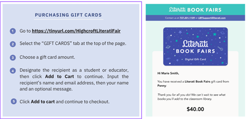 gift card directions